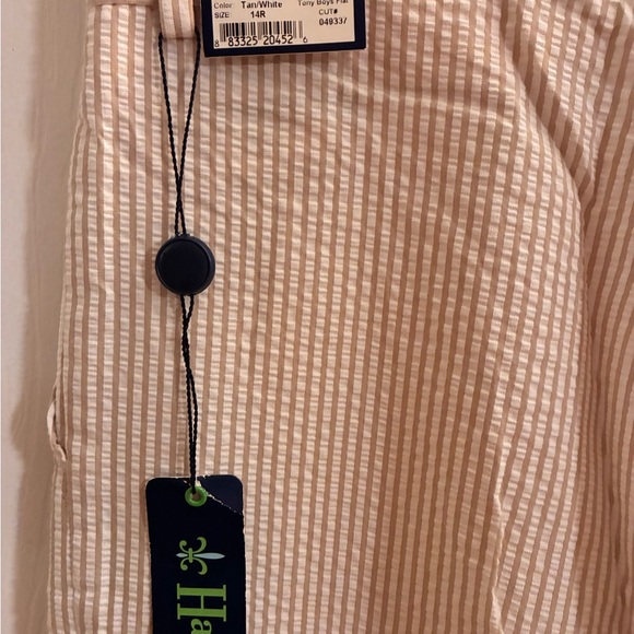 Elegant Beige Striped Dress Pants - Picture 5 of 6